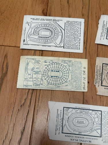 Vintage Lot Of College Football Game Tickets Stubs Rose Bowl Stanford University - Picture 8 of 10