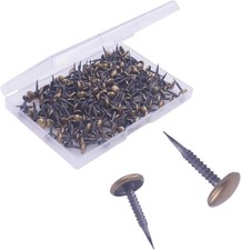 200PCS Antique Upholstery Tacks Brass Coated Sofa Nails Craft Decorations New US