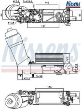 Nissens 91335 Ölkühler für Motoröl 