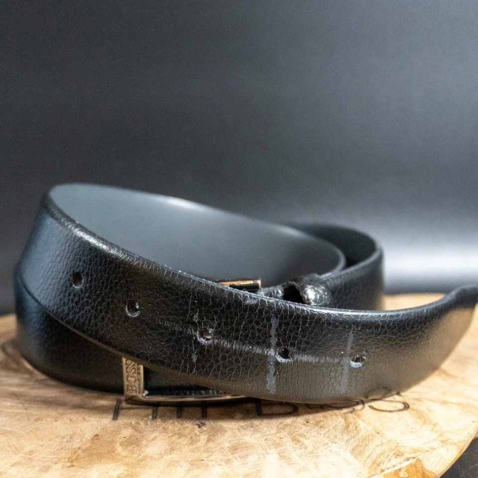 Hugo Boss Herren Gürtel Elloy Leder Jeansgürtel Schwarz Größe 32 - Bild 3 von 4