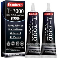 T7000 Black Adhesive Glue 2x 25ml Needle Tip for Phone Screen Jewelry Repair
