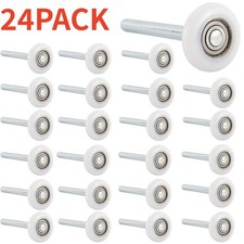 24 Quiet Garage Door Rollers Nylon Door Wheels Replacement With 6200ZZ Bearing