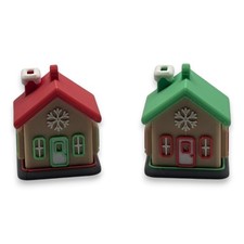 3D Printed Gingerbread House Ornaments   Set of 2   Christmas Holiday Decor