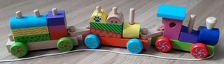 Spielzeug Eisenbahn Holzzug Stapelzug aus Holz Bunt Ideen Welt Holzspielzeug