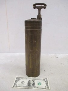 Antique Brass Hand Pump Fire Extinguisher Vintage Copper Fire Sprayer Decor