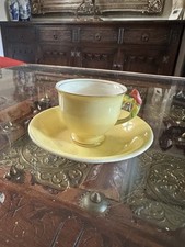 Royal Winton Gilded Yellow Rosebud Cup Saucer Plate c.1940's