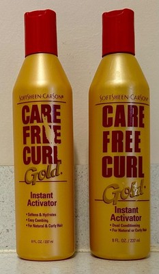 2 SoftSheen Carson Care Free Curl Gold Hair Instant Activator  8 fl oz each 16