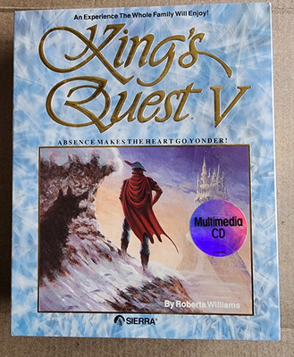 Kings Quest V (1990) PC CD-ROM Big Box New Factory Sealed US Retail Edition RARE