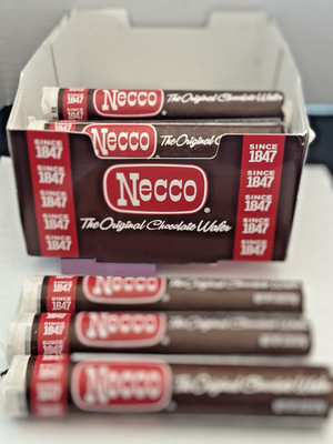 Necco Wafers-CHOCOLATE-3 Rolls -2oz Rolls-New-FREE SHIPPING