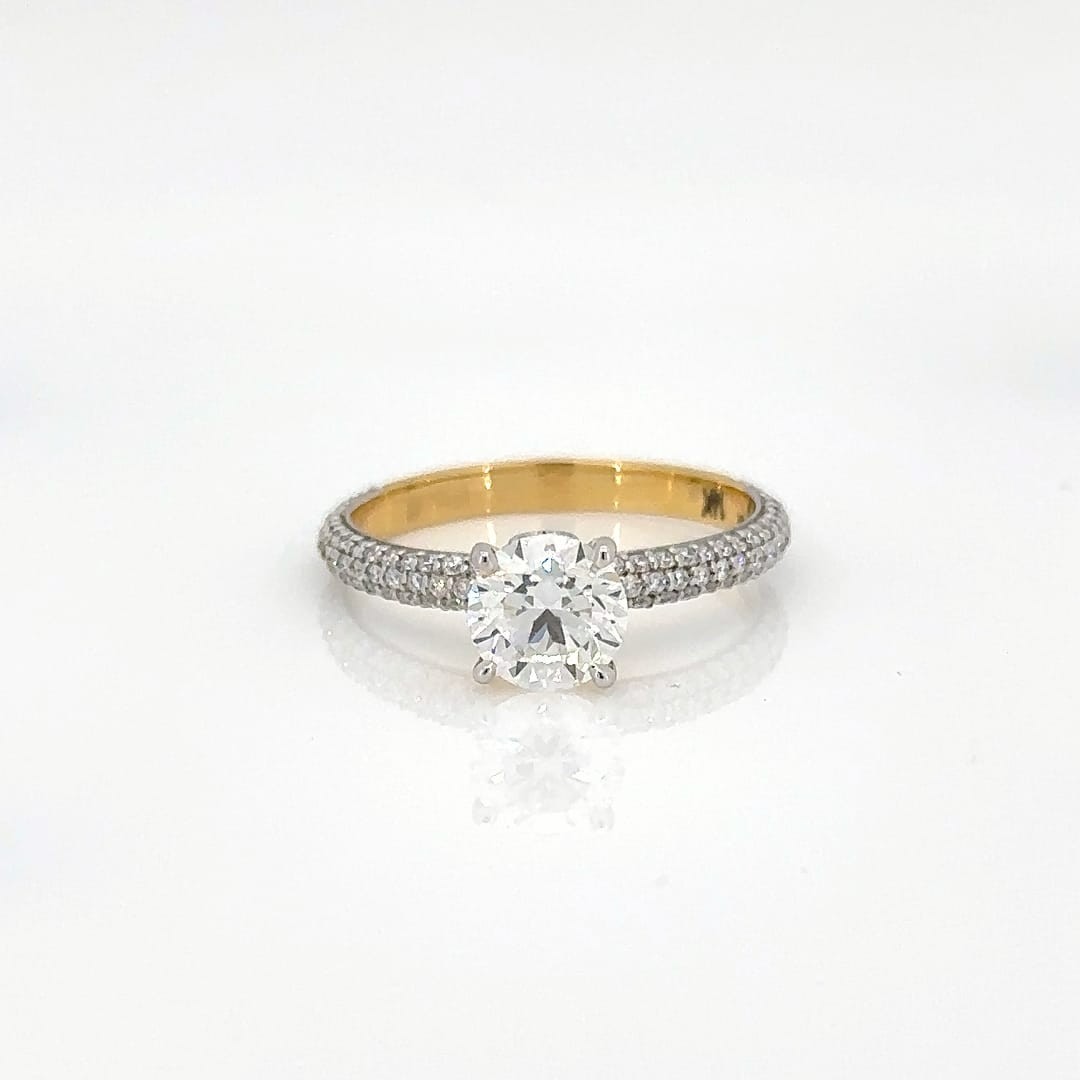 Engagement Ring-1.75ct Lab Grown Diamond-Solid 14k Yellow Gold-image