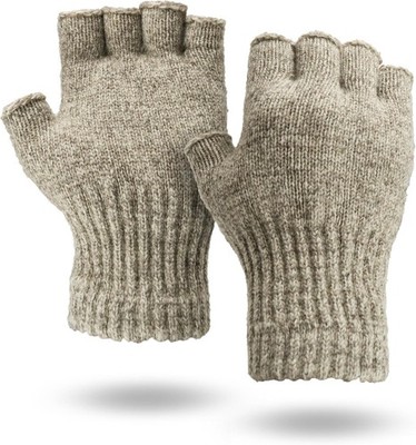 Fingerless Ragg Wool Gloves Made in the USA Style 351 Large 