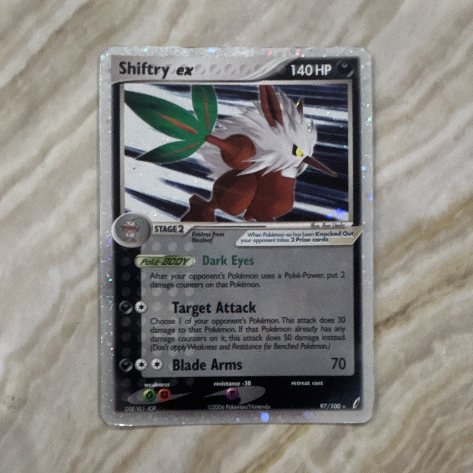 Nintendo Pokémon TCG Shiftry ex 97/100 EX Crystal Guardians Holo English 140HP