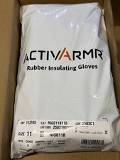 Ansell ACTIVARMR Rubber Insulating Gloves Size 11 BLACK Class 0 RIG011B 113785