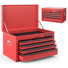 24 Tool Chest Case Steel Tool Box W 6 Drawers Top Storage Automatic Lock