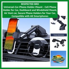 Universal Car Phone Holder Mount with 360 Rotation - Secure for All Smartphones