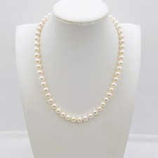 15.5" Long Quality White Genuine Freshwater Pearl Necklace Jewelry NK720