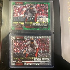Topps 2026 Series 1 Brendan Donovan Green Diamond FOIL and Silver Pattern Foil