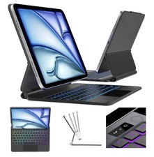 BORIYUAN Magic Keyboard Case for iPad Air 11" iPad Pro 11" - Black NEW