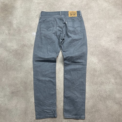 Levi's 511 Jeans Mens 32" Slim Straight Leg Cotton Chino Trousers, Grey - Picture 6 of 9