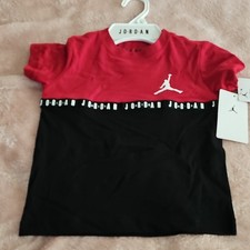 Jordan Boys 2-Piece Outfit Set T-Shirt  Shorts Size 4 Red/Black/White