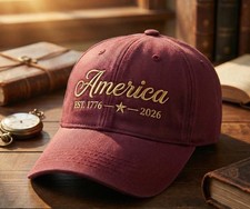 America 1776  2026 Hat, Patriotic USA Baseball Cap, 250th Anniversary Gift