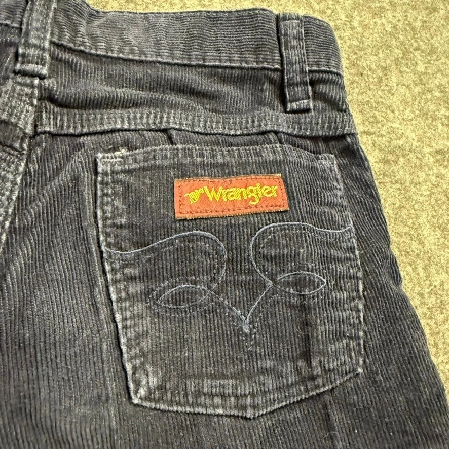 Pantalones de pana intage Wrangler 317SNVR Student Fit 29x32 azul marino hechos en EE. UU. Foto 4 de 4