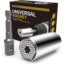 Universal Socket Self Adjusting Socket Set 1/4" to 3/4" 7mm to 19mm Adapter for