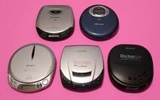 5x AS IS FOR PARTS SONY PANASONIC DISCMAN D-242CK D-191 D-NE510 SL-S230 MEMOREX