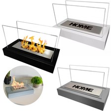 Kaminofen "HOME" in Schwarz – Bioethanol Bio-Kamin mit Sicherheitsglas