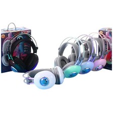 Stitch Cartoon Wireless Bluetooth Headphones Over-Ear RGB Light Gamers Headset