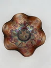 Fenton Carnival Glass Vintage (Grapes & Leaves) Deep Ruffled Bowl 9 inch wide