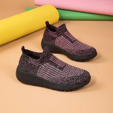 Mens Slip on Sneakers Outdoor Mesh Running Platform Sports Jogging Walking Shoes