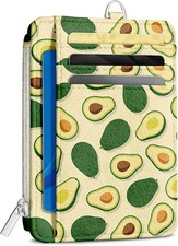 Green Slim Wallet for Women - RFID Blocking Credit Card Holder, PU Leather Small
