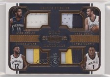2017-18 Panini Dominion Quad Materials Bronze 22/25 Jarell Martin Marc Gasol 3f2