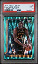 Topps 2025 Chrome Draymond Green #234 Aqua Raywave /199 PSA 9 Warriors