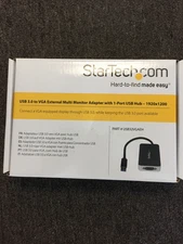 STARTECH USB 3.0 to VGA EXTERNAL VIDEO CARD MULTI MONITOR AV ADAPTER, USB32VGAEH