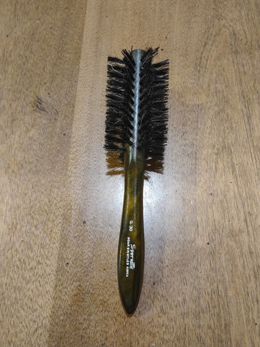 Spazzola capelli rotonda cilindrica vintage Diane #8113 Giappone setole rigide manico legno - Foto 1 di 6