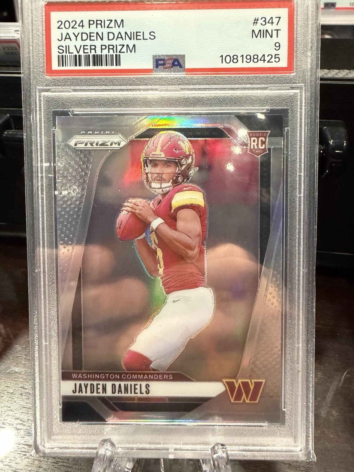 2024 PANINI PRIZM SILVER PRIZM #347 JAYDEN DANIELS PSA 9
