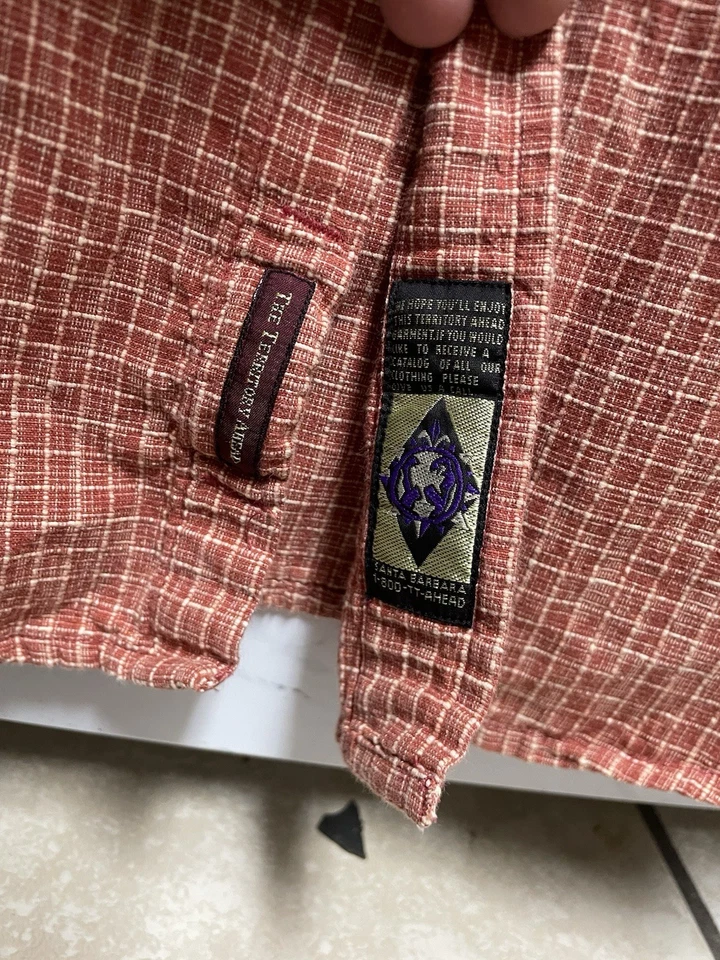 VINTAGE THE TERRITORY AHEAD MEN'S BUTTON DOWN PLAID SHIRT SIZE XXL - Image 4 of 4