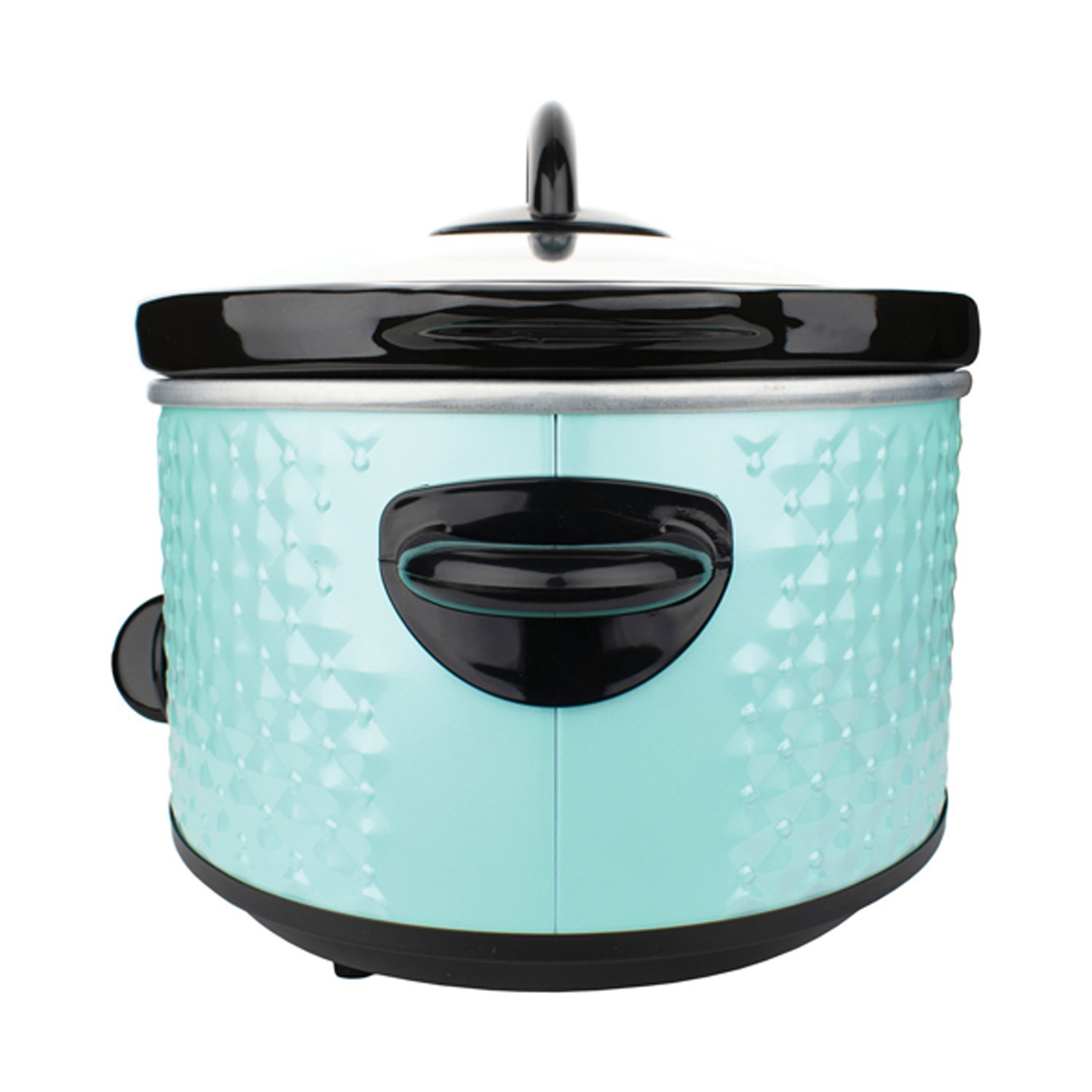 BRENTWOOD&reg; 3.5-Quart Diamond-Pattern Slow Cooker (Blue)