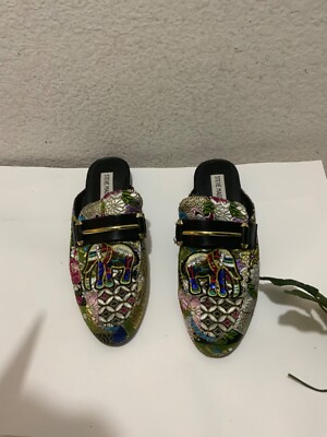 Steve Madden Kera Slip On Mules Embroidered Elephant Floral - Main Image