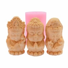 Silicone Western Trinity Buddha Mold Amitabha Avalokiteshvara Mahasthamaprapta