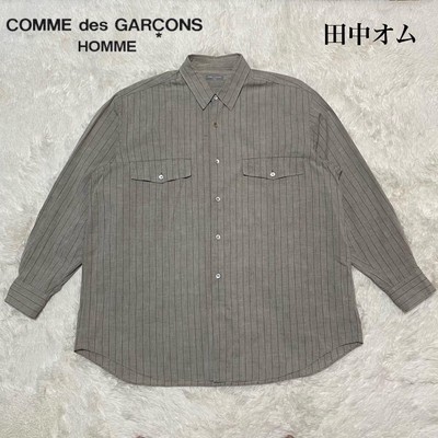 Comme Des Garçons Homme Tanaka 90S Oversized Striped Work Shirt 