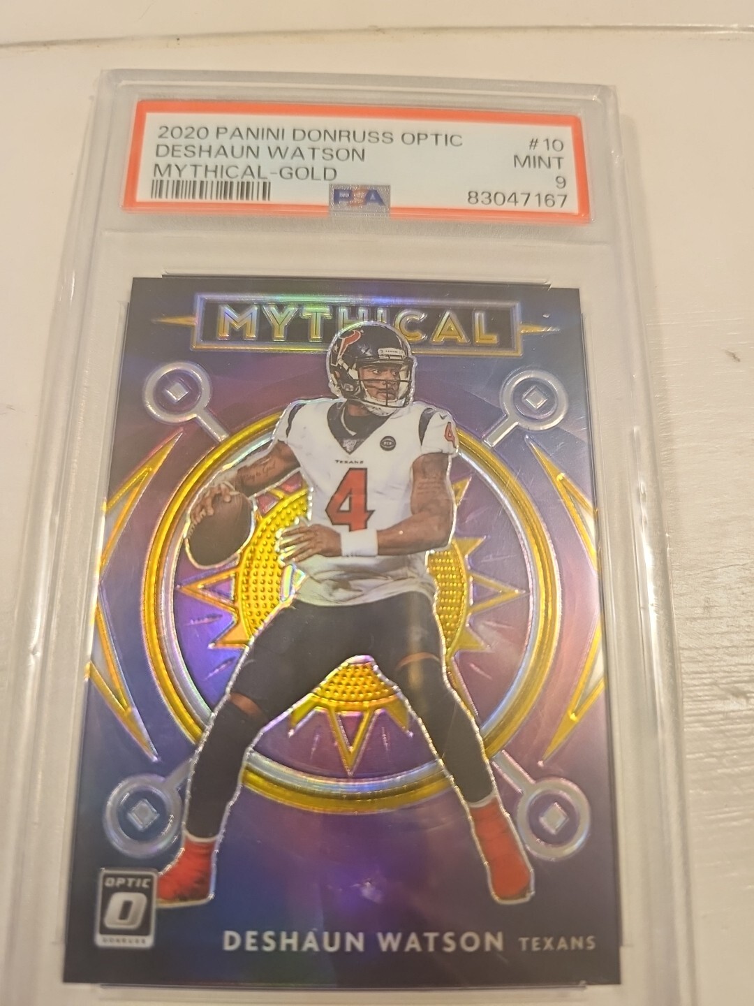 2020 Donruss Optic Deshaun Watson Mythical Gold 07/10