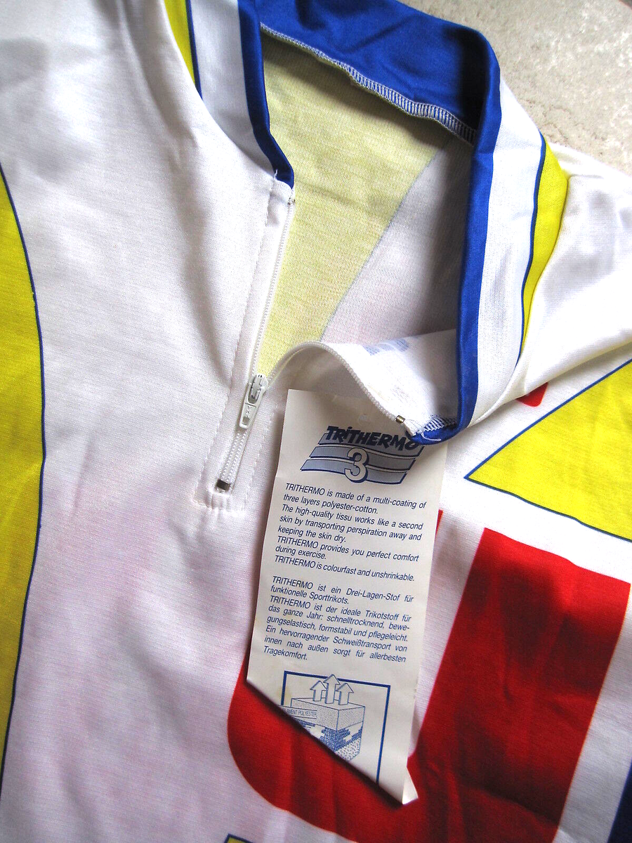 Maillot Cycliste Super Marché U Vintage Velo Jersey Oldschool France - 7