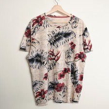 Women's L. Floral Graphic Round Neck Short Sleeve 100 Cotton Casual T-Shirt