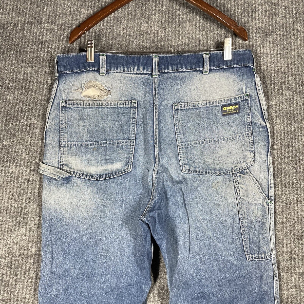 OSHKOSH B’GOSHデニムパンツ　USA製 VINTAGE 60s OshKosh B'gosh Denim Jeans 36x31 Carpenter Talon Zip