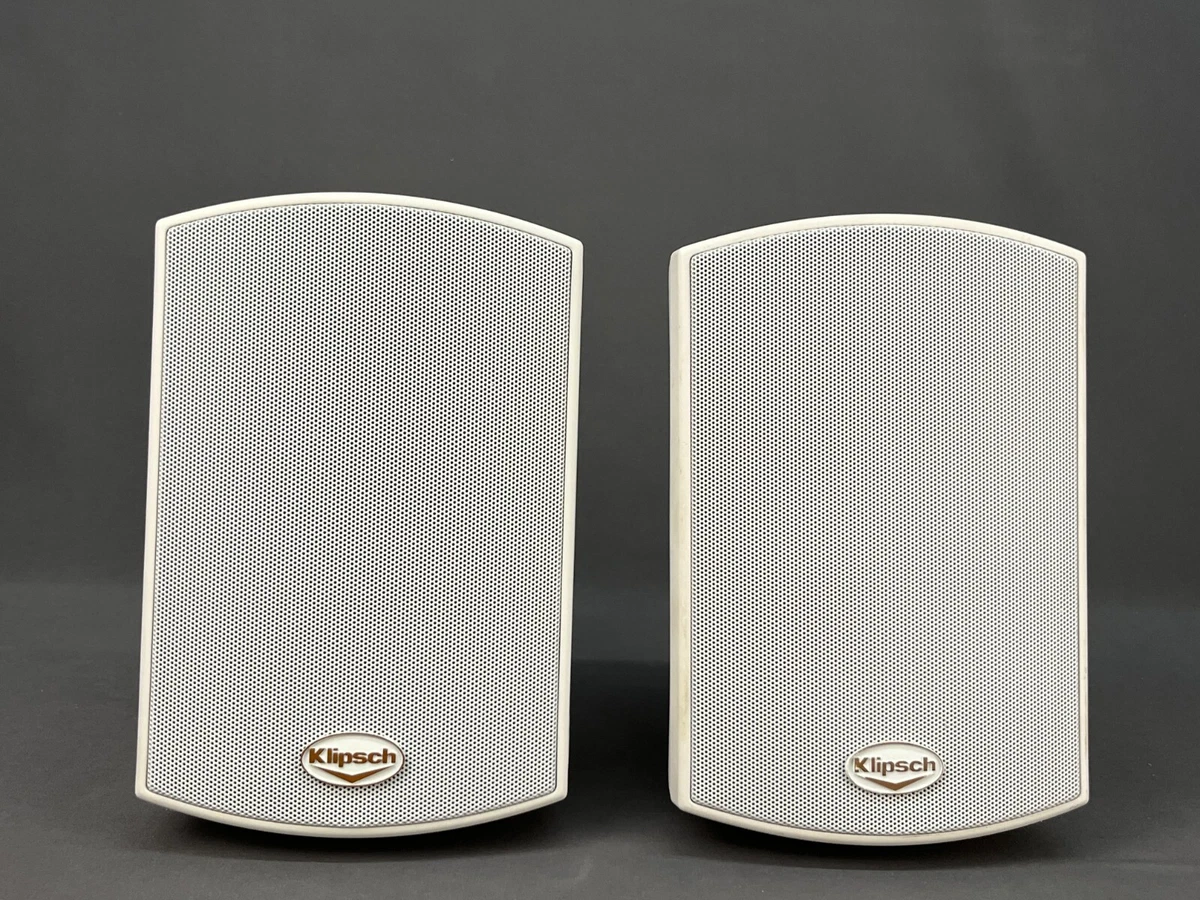 New Pair of Klipsch AW 400 50W White loudspeaker with manual Mint