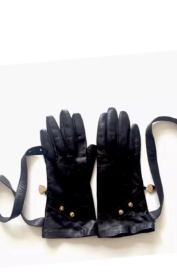 Moschino Soft Leather Glowes/silk Lining/ New