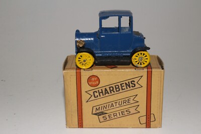 CHARBENS MINIATURES ENGLAND NO. 4, FORD MODEL T, BLUE,  NICE, ORIGINAL, BOXED